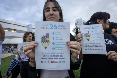 Fotos de la jornada de huelga en la educación pública en Navarra.
