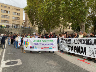 Fotos de la jornada de huelga en la educación pública en Navarra. |