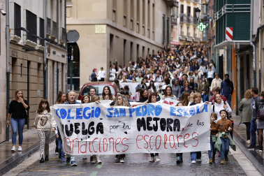 Fotos de la jornada de huelga en la educación pública en Navarra. |