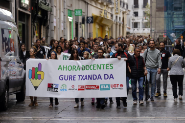 Fotos de la jornada de huelga en la educación pública en Navarra. |