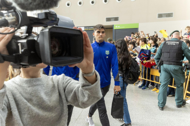 Llegada del Barcelona a Pamplona./
