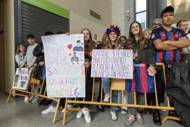 Llegada del Barcelona a Pamplona./