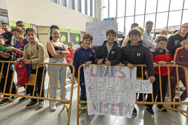 Llegada del Barcelona a Pamplona./