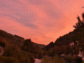Atardecer en Urzainqui, valle de Roncal