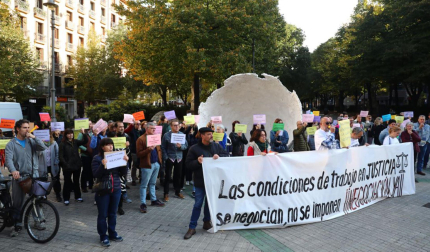 Vídeo de la protesta de los funcionarios de Justicia de Navarra