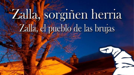 Un cartel que promociona el pueblo.