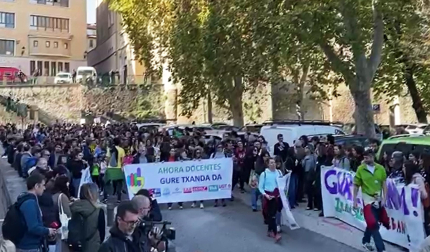 Manifestación de docentes en la jornada de protestas en Educación del 29 de octubre