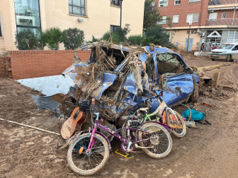 Imágenes de la localidad valenciana de Picaña donde el pamplonés Pablo Rodríguez realiza labores de voluntario tras el paso de la DANA /
