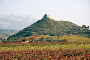 El castillo de Davalillo, de estilo románico, se encuentra sobre un cerro que domina el valle del río Ebro