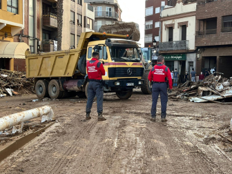 Agentes de la Policía Foral, sobre el terreno