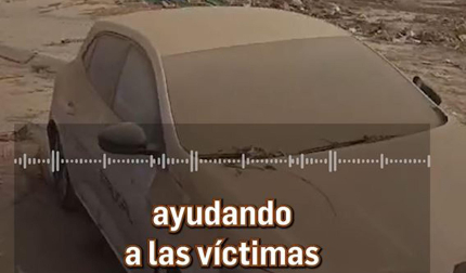 Vídeo de los navarros Miguel Alfaro García y Joseba Requena en la zona afectada del sur del Turia