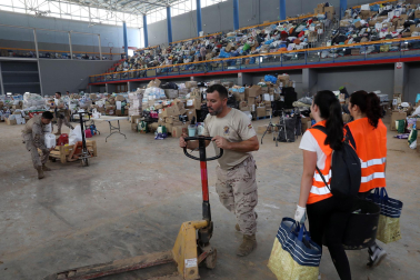 Voluntarios navarros colaboran el las localidades de Massanassa, Seraví y Catarroja /