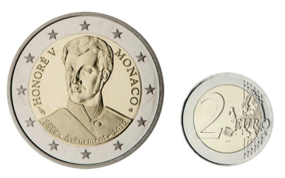 Anverso y reverso de la moneda conmemorativa acuñada en Mónaco en 2019