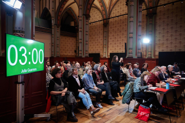 Fotos del concurso Tesis en 3 Minutos celebrado en Pamplona./