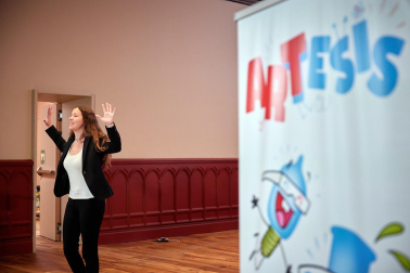 Fotos del concurso Tesis en 3 Minutos celebrado en Pamplona./