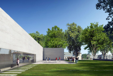Propuesta 'Pareten Mintzoa' para el Centro de Interpretación de la Pelota Vasca de Pamplona.