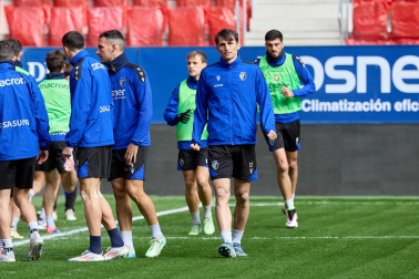 Sesión a puerta cerrada en El Sadar de los jugadores de Osasuna dos días antes de recibir al Villarreal /