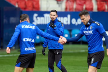 Sesión a puerta cerrada en El Sadar de los jugadores de Osasuna dos días antes de recibir al Villarreal /