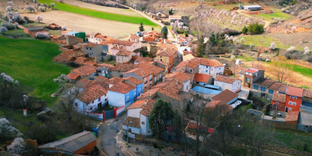 Imagen aérea de Balconchán, en la provincia de Zaragoza