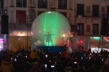 Fotos del encendido de la iluminación navideña en Tudela.