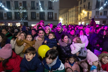 Fotos del encendido de la iluminación navideña en Tudela.