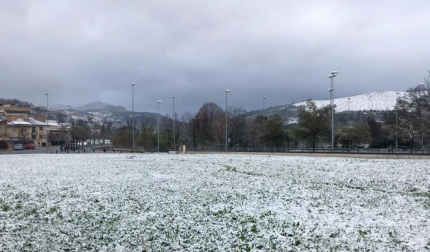 Primera nevada en Huarte.