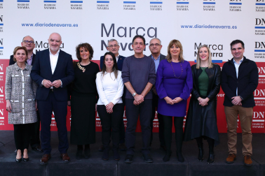 POLÍTICOS DE PSN, UPN Y GEROA BAI Desde la izquierda,  Cristina López Mañero (parlamentaria de UPN), Miguel Aguirre (alcalde de Fitero por UPN), Javier Esparza (portavoz parlamentario de UPN), Cristina Sota (secretaria general de UPN), María Lecumberri (alcaldesa de Barañáin por UPN), Félix Taberna (vicepresidente primero del Gobierno por el PSN), Sebastián Marco (alcalde del Valle de Elorz por UPN), Enrique Maya (exalcalde de Pamplona por UPN), Ana Ollo (vicepresidenta segunda del Gobierno por Geroa Bai), Patricia Fanlo (consejera del Gobierno por el PSN) y Miguel Moreno (director general de Comunicación del Gobierno)./