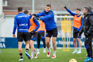 Entrenamiento de Osasuna, este viernes en Tajonar.