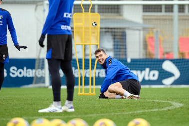 Entrenamiento de Osasuna, este viernes en Tajonar.