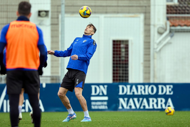 Entrenamiento de Osasuna, este viernes en Tajonar.