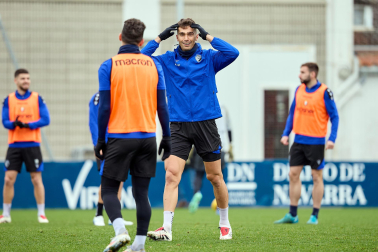 Entrenamiento de Osasuna, este viernes en Tajonar.