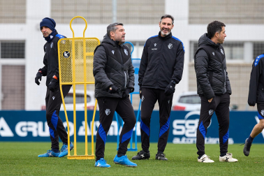 Entrenamiento de Osasuna, este viernes en Tajonar.