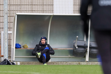 Entrenamiento de Osasuna, este viernes en Tajonar.