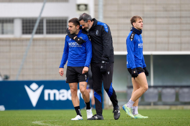 Entrenamiento de Osasuna, este viernes en Tajonar.