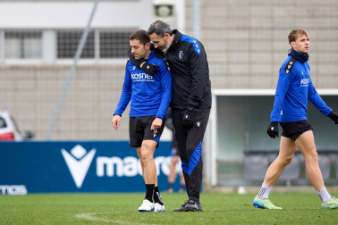 Entrenamiento de Osasuna, este viernes en Tajonar.