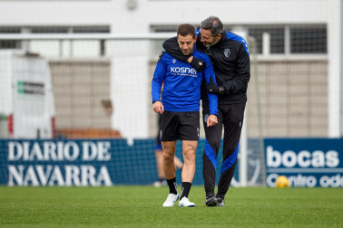 Entrenamiento de Osasuna, este viernes en Tajonar.