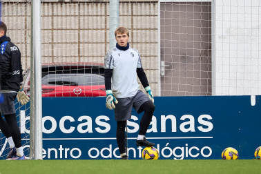 Entrenamiento de Osasuna, este viernes en Tajonar.