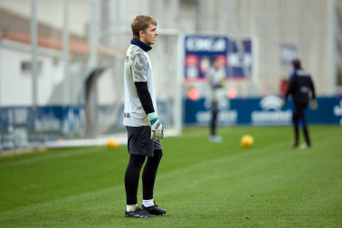 Entrenamiento de Osasuna, este viernes en Tajonar.