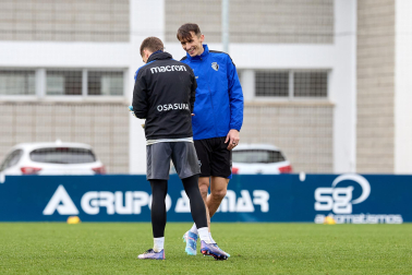 Entrenamiento de Osasuna, este viernes en Tajonar.