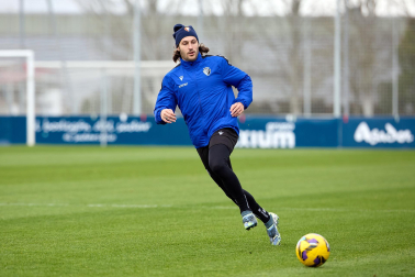 Entrenamiento de Osasuna, este viernes en Tajonar.