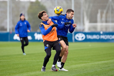 Entrenamiento de Osasuna, este viernes en Tajonar.