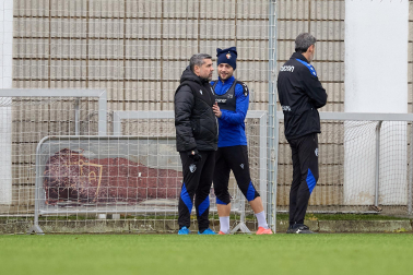 Entrenamiento de Osasuna, este viernes en Tajonar.