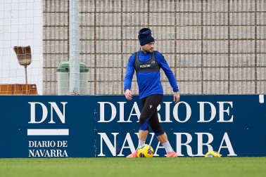 Entrenamiento de Osasuna, este viernes en Tajonar.