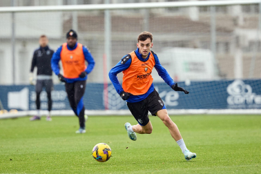 Entrenamiento de Osasuna, este viernes en Tajonar.