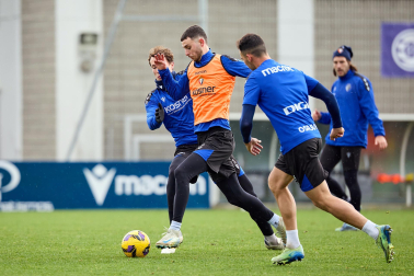 Entrenamiento de Osasuna, este viernes en Tajonar.