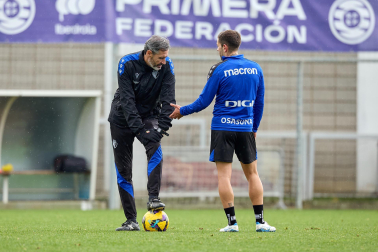 Entrenamiento de Osasuna, este viernes en Tajonar.