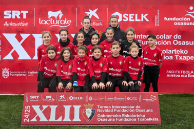 SAN MIGUEL DE NOÁIN. El equipo lo forman Irati Clemente, Mireia Merino, Jimena Morales, Elaia Elizondo, Ane Laquidain, Judith Martínez, Elha Huerga, Laida Montero, Vega Melero, Saioa Cano, Mireia Torras, Mariona Torras, June Elizagaray, Araia Prieto.