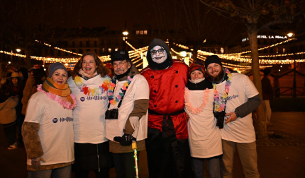 Foto de los disfraces de la Nochevieja 2024 en Pamplona./