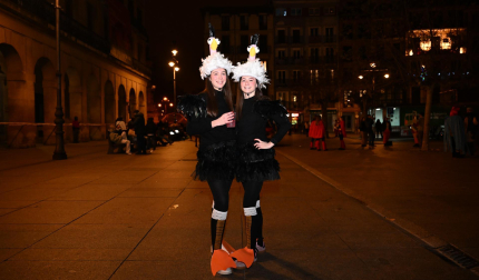 Foto de los disfraces de la Nochevieja 2024 en Pamplona./