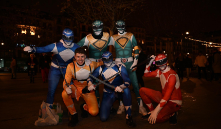 Foto de los disfraces de la Nochevieja 2024 en Pamplona./